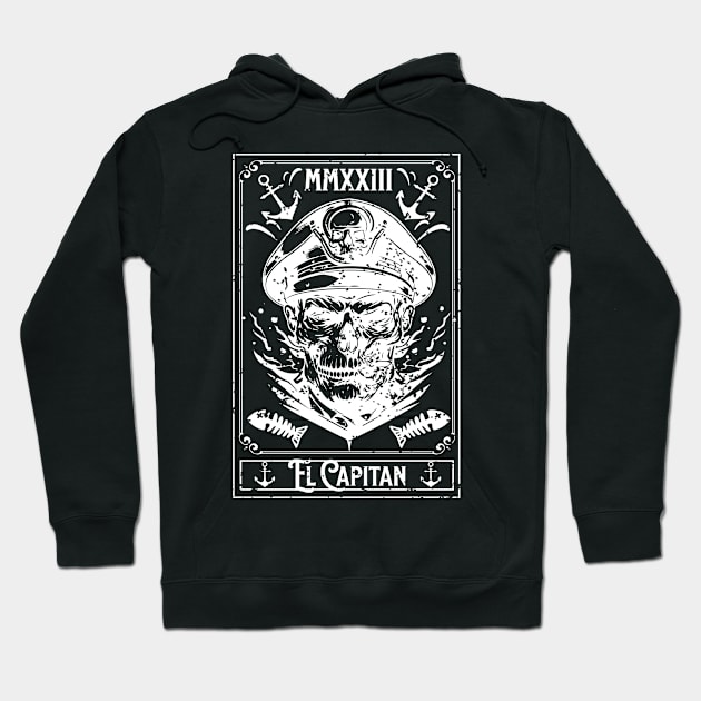 El Capitan Tarot Card Captain Anchor Design Hoodie by FilsonDesigns